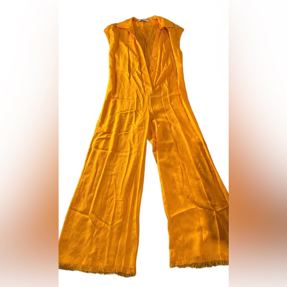 ZARA orange lace jumpsuit